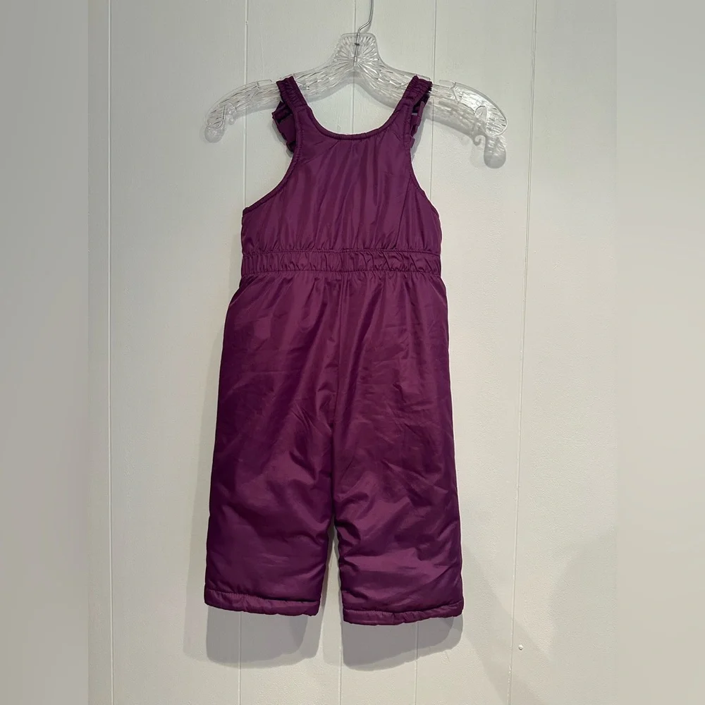 OshKosh B’Gosh Toddler Snow Bib Pants 24M Purple Insulated Winter Ski Snow EUC